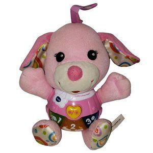 VTech Cuddle and Sing  9" Puppy - Pink LULLABY SLEEP BABY - Preowned